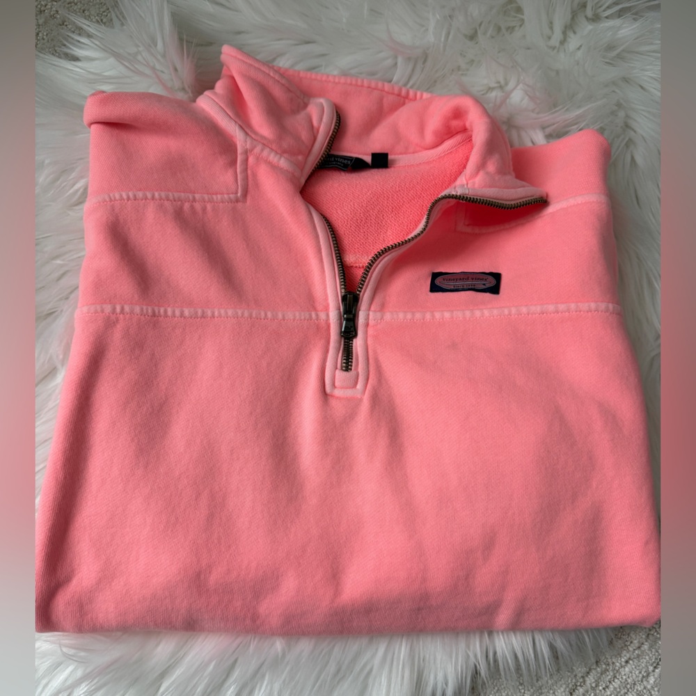 Vineyard Vines Surf Terry Shep Shirt in Coral Flash S